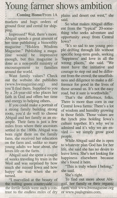 Newspaper interview, part 2